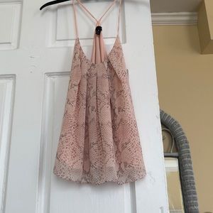 BEAUTIFUL AQUA PINK SNAKESKIN TOP